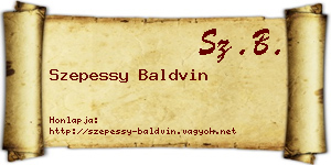 Szepessy Baldvin névjegykártya
